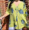 Printed V-Neck Tunic Top paulapicks