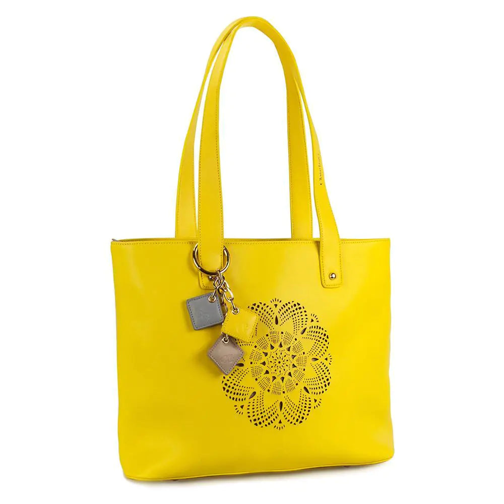 Sprout Leather Tote -Lemon paulapicks