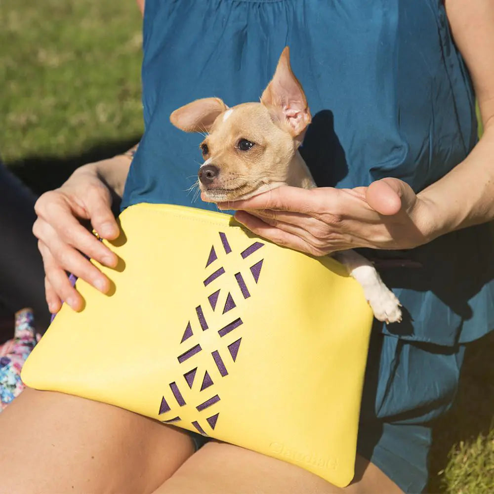 Leather PractiPouch Large - Canary Yellow paulapicks