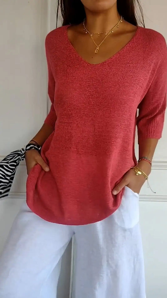 Trendy V-Neck Top paulapicks