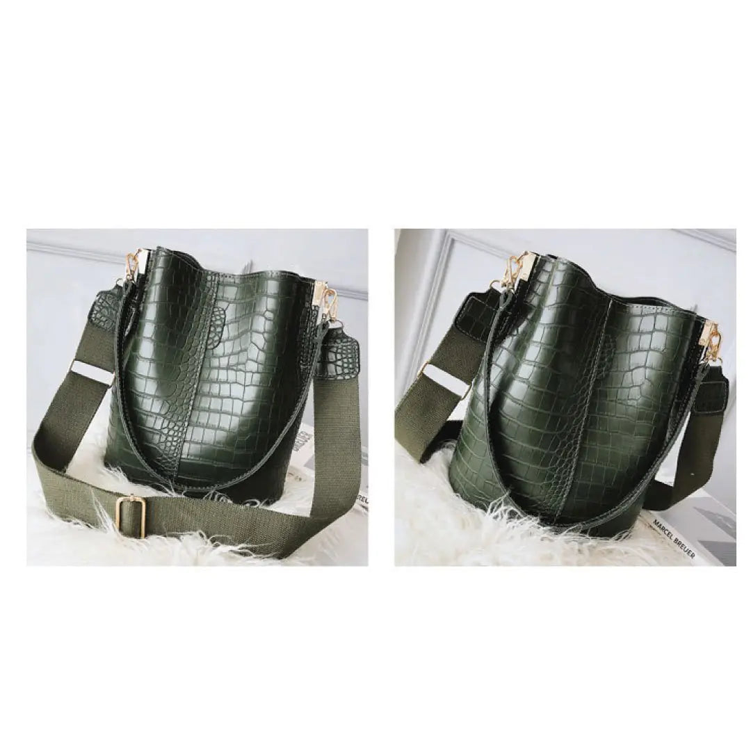 Blake Shoulder Bag -Olive Croc paulapicks