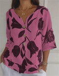 Printed V-Neck Tunic Top paulapicks