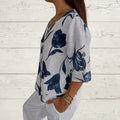 Printed V-Neck Tunic Top paulapicks