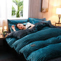 Corduroy Velvet Duvet Bedding Set - paulapicks