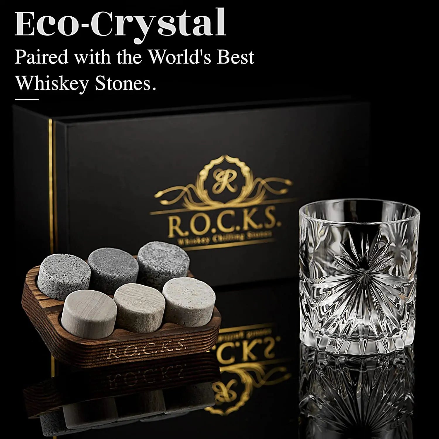 The Connoisseur's Set - Whiskey Stones & Soleil Whiskey Glass - paulapicks