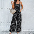 Fashion Print Square Neck Jumpsuit paulapicks