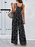 Fashion Print Square Neck Jumpsuit paulapicks