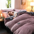 Corduroy Velvet Duvet Bedding Set - paulapicks