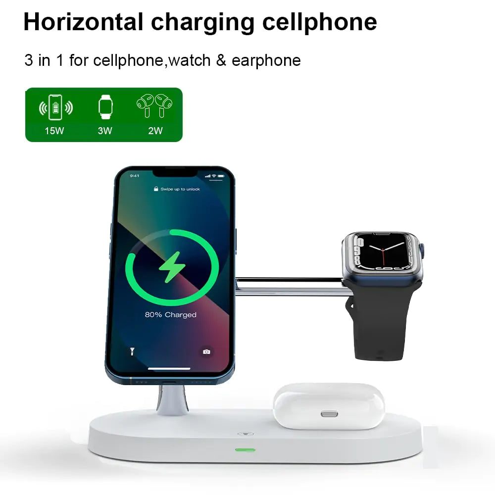 3-in-1 Wireless Magsafe Charger Stand.