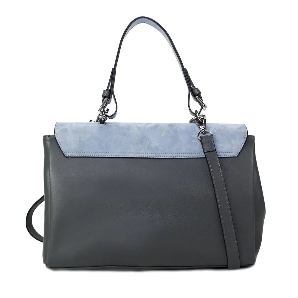 Simonetta Leather Handbag -Serenity / Charcoal paulapicks