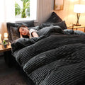 Corduroy Velvet Duvet Bedding Set - paulapicks