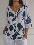 Printed V-Neck Tunic Top paulapicks