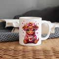 Valentine’s Day Highland Cow coffee mug cute cow design
