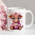 Valentine’s Day Highland Cow coffee mug cute cow design