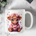 Valentine’s Day Highland Cow coffee mug cute cow design