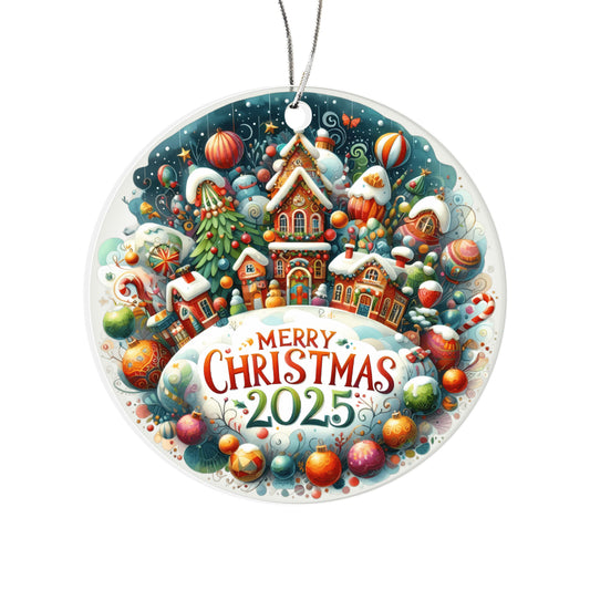 Merry Christmas 2025 - B Acrylic Ornament
