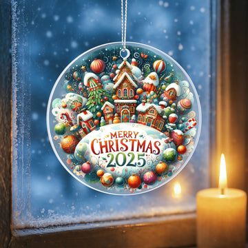 Merry Christmas 2025 - B Acrylic Ornament