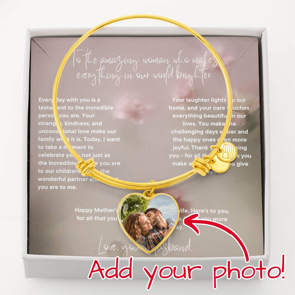 "Your Kindness is a Gentle Reminder of the Beauty in Humanity” Heart Bangle - paulapicks