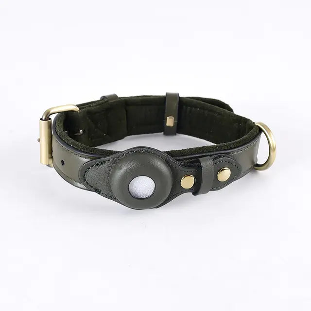 Leather Anti-Lost Dog Collar - paulapicks