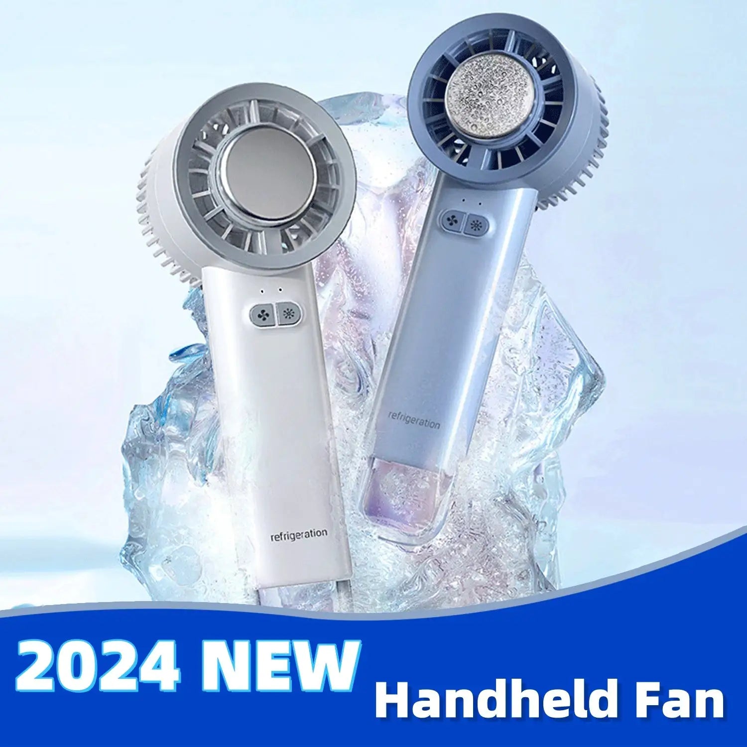 2024 Summer Gadget Handheld Turbo Jet Fan Mini Portable Ice Cold Fan Generation Brushless Motor Wind High Speed Duct Fans Violent Blower - paulapicks