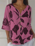 Printed V-Neck Tunic Top paulapicks