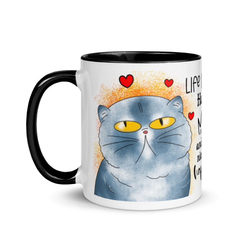 White Ceramic Mug with Color Inside