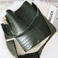 Blake Shoulder Bag -Olive Croc paulapicks