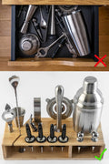 Stainless Steel Cocktail Shaker Set with Stand - 17-Piece Mixology Bartender Kit, Bar Set - 25oz Martini Shaker, Jigger, Strainer, Muddler, Mixing Spoon paulapicks