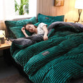 Corduroy Velvet Duvet Bedding Set - paulapicks