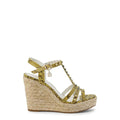 Yellow Snakeskin Wedge Sandals - paulapicks