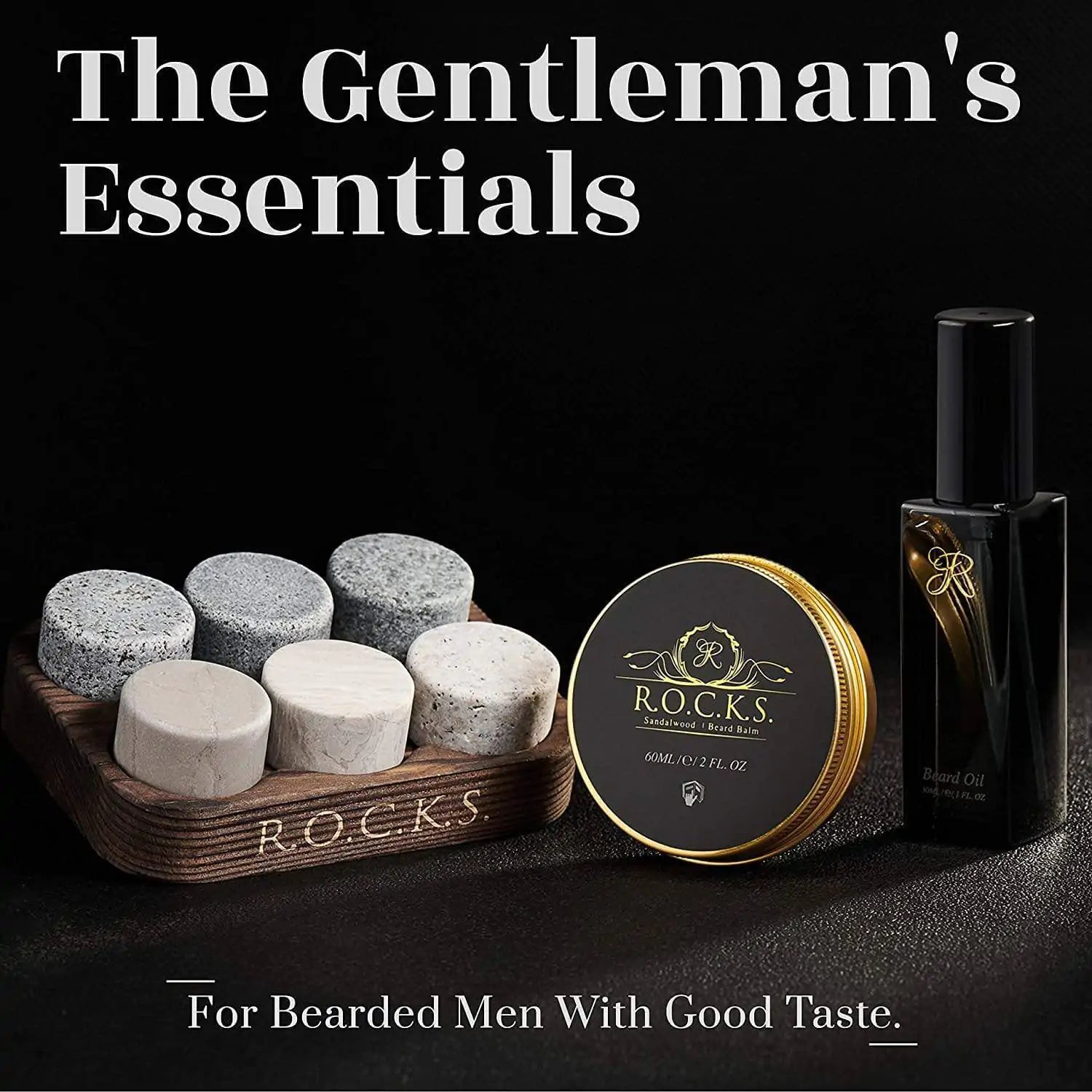 The Gentleman's Essentials - Whiskey Stones & Grooming Kit Gift Set - paulapicks