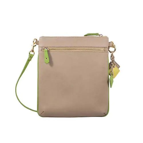 Lily Leather Cross Body- Tan/Canary Yellow paulapicks