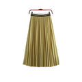 Pleated Versatile Long Skirt With Elastic Waist - paulapicks