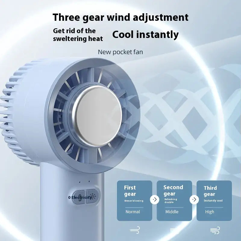 2024 Summer Gadget Handheld Turbo Jet Fan Mini Portable Ice Cold Fan Generation Brushless Motor Wind High Speed Duct Fans Violent Blower - paulapicks