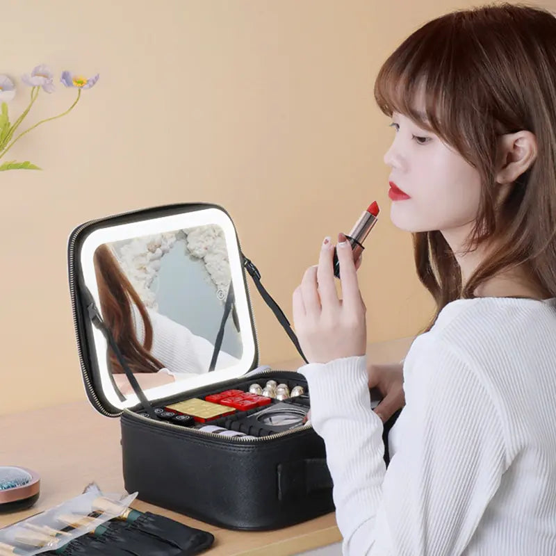 Smart  LED Cosmetic Case with Mirror.