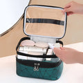 Multifunction Double Transparent Cosmetic Bag.